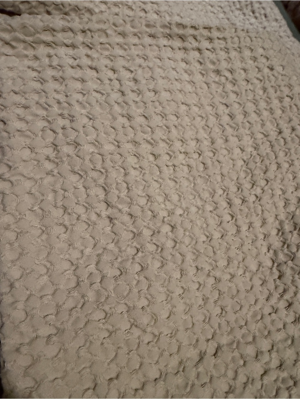 Organic Luxe Honeycomb Duvet Cover Set in Sand King/ CalKing - Picture 7 of 8